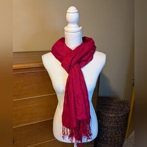 RED Modal Rectangle Blanket Scarf Extra Long